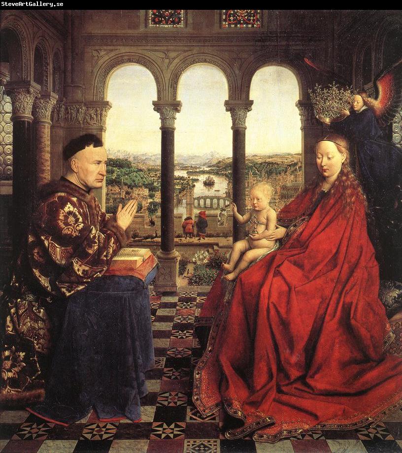 EYCK, Jan van The Virgin of Chancellor Rolin dfg